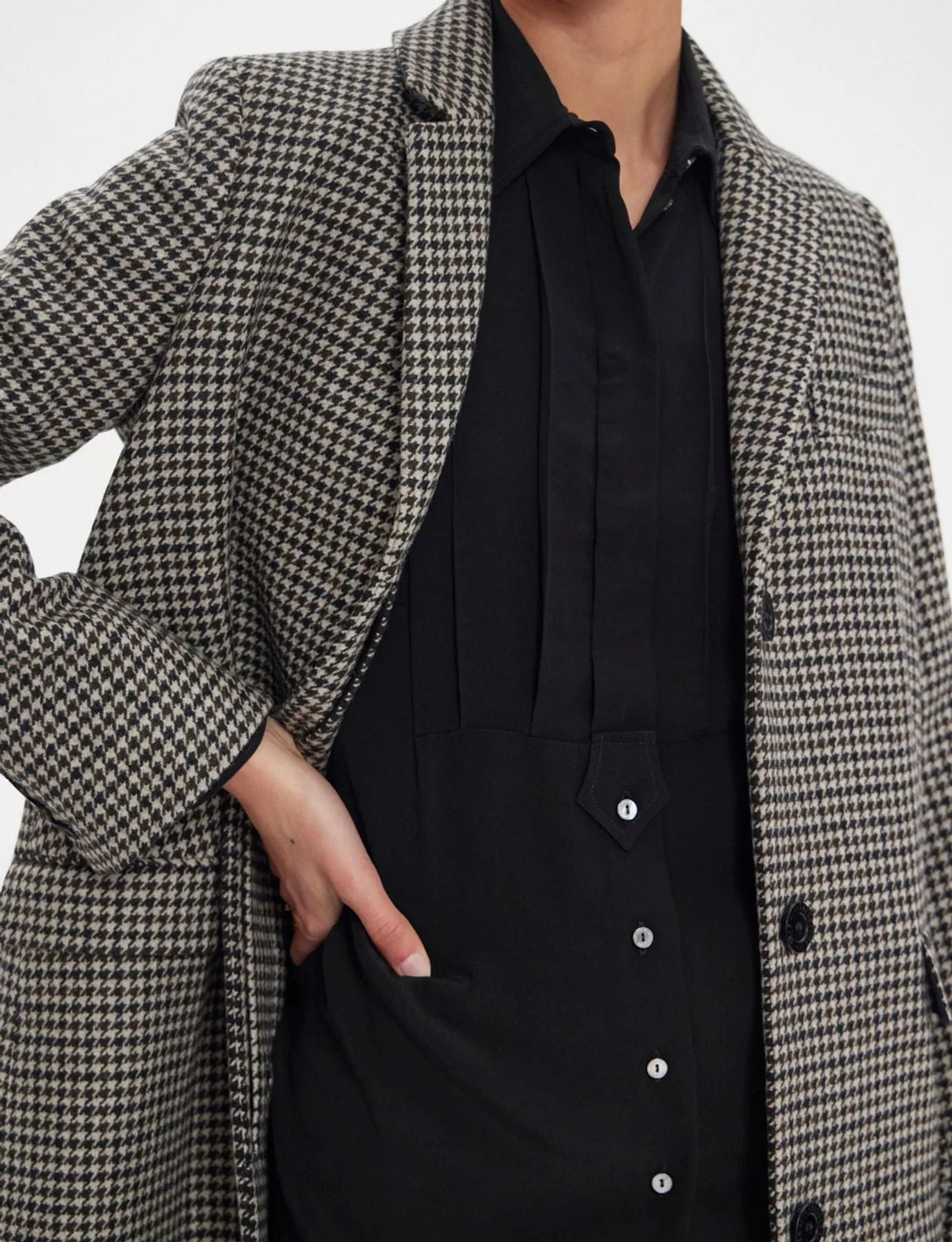 Franck houndstooth wool coat