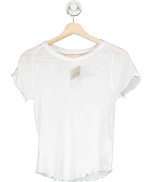 Free People White We The Free Be My Baby Tee UK S