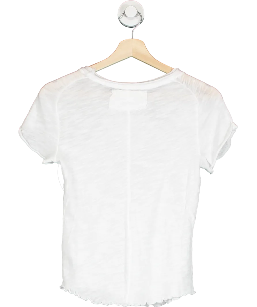 Free People White We The Free Be My Baby Tee UK S