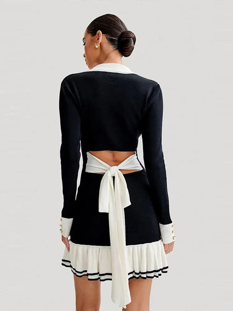 Frida - Elegant ruffled hem dress