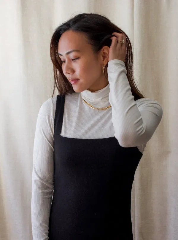 Fylde Rollneck, Rib Knit Ivory