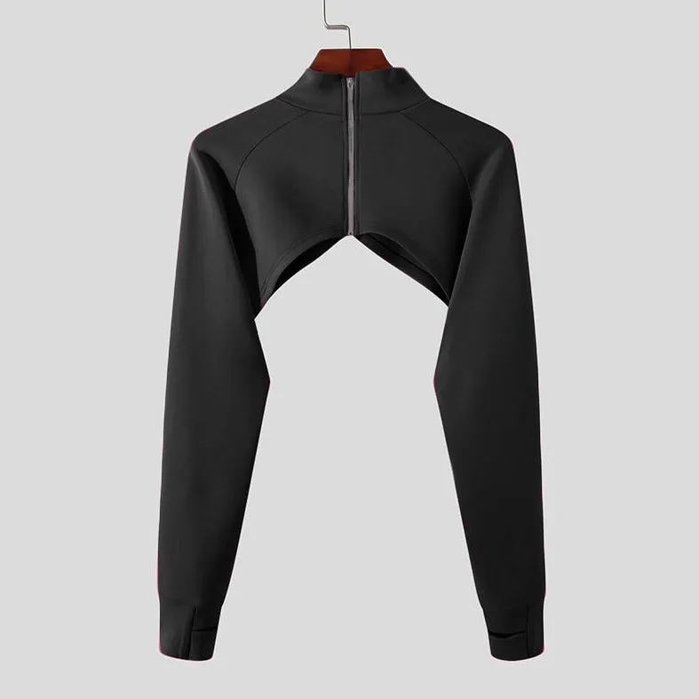Gay Fashion Black Turtleneck Crop Top