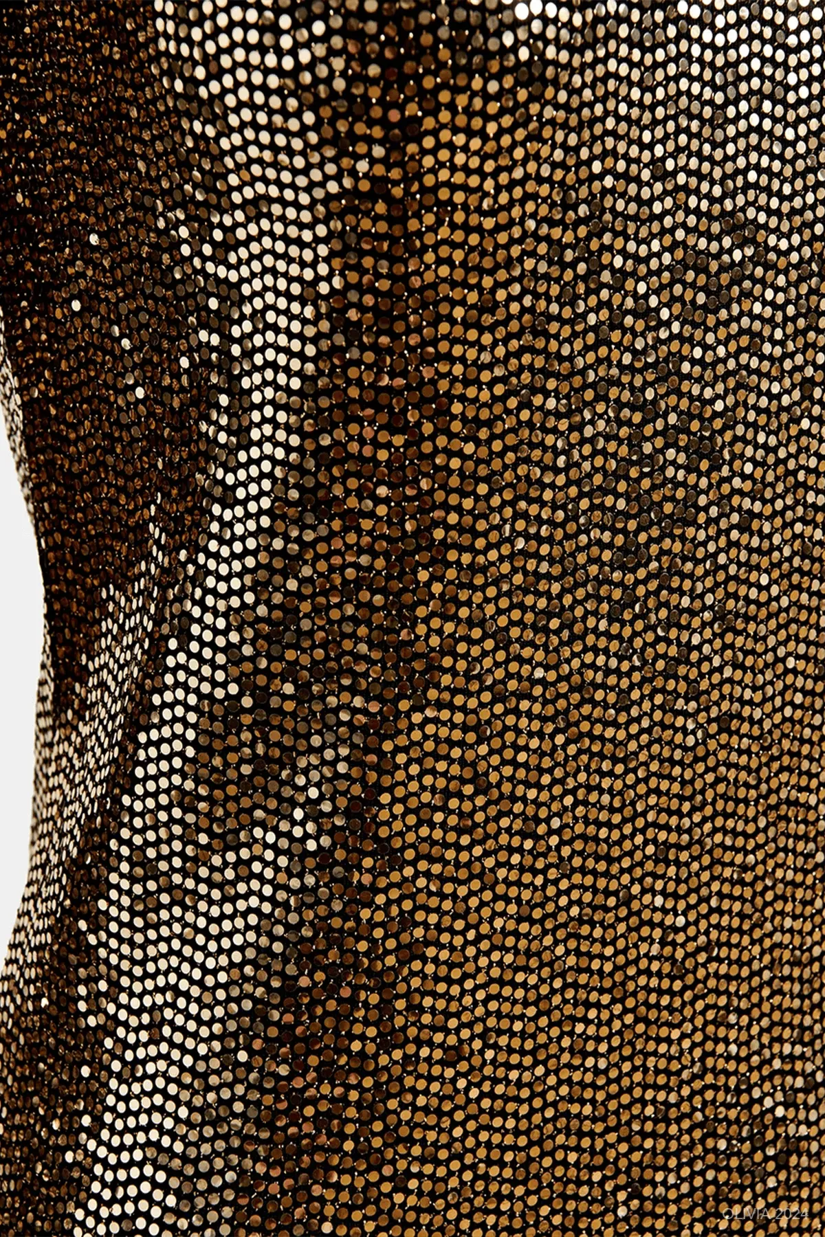 Geaker Jersey Turtleneck Top in Gold
