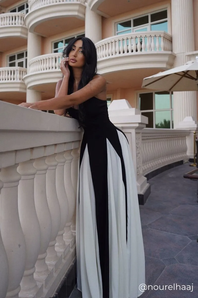 Gelda Color Block Maxi Slip Dress