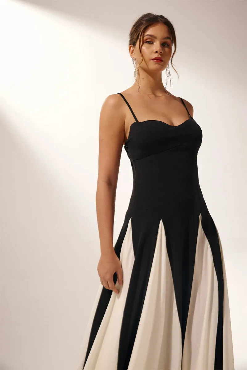 Gelda Color Block Maxi Slip Dress