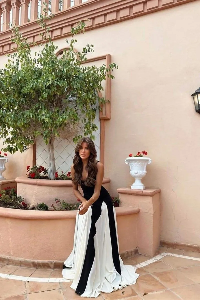 Gelda Color Block Maxi Slip Dress
