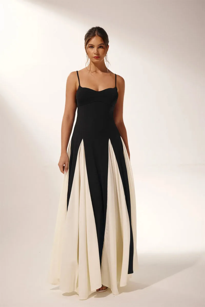 Gelda Color Block Maxi Slip Dress