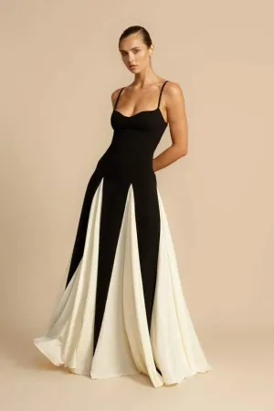 Gelda Color Block Maxi Slip Dress