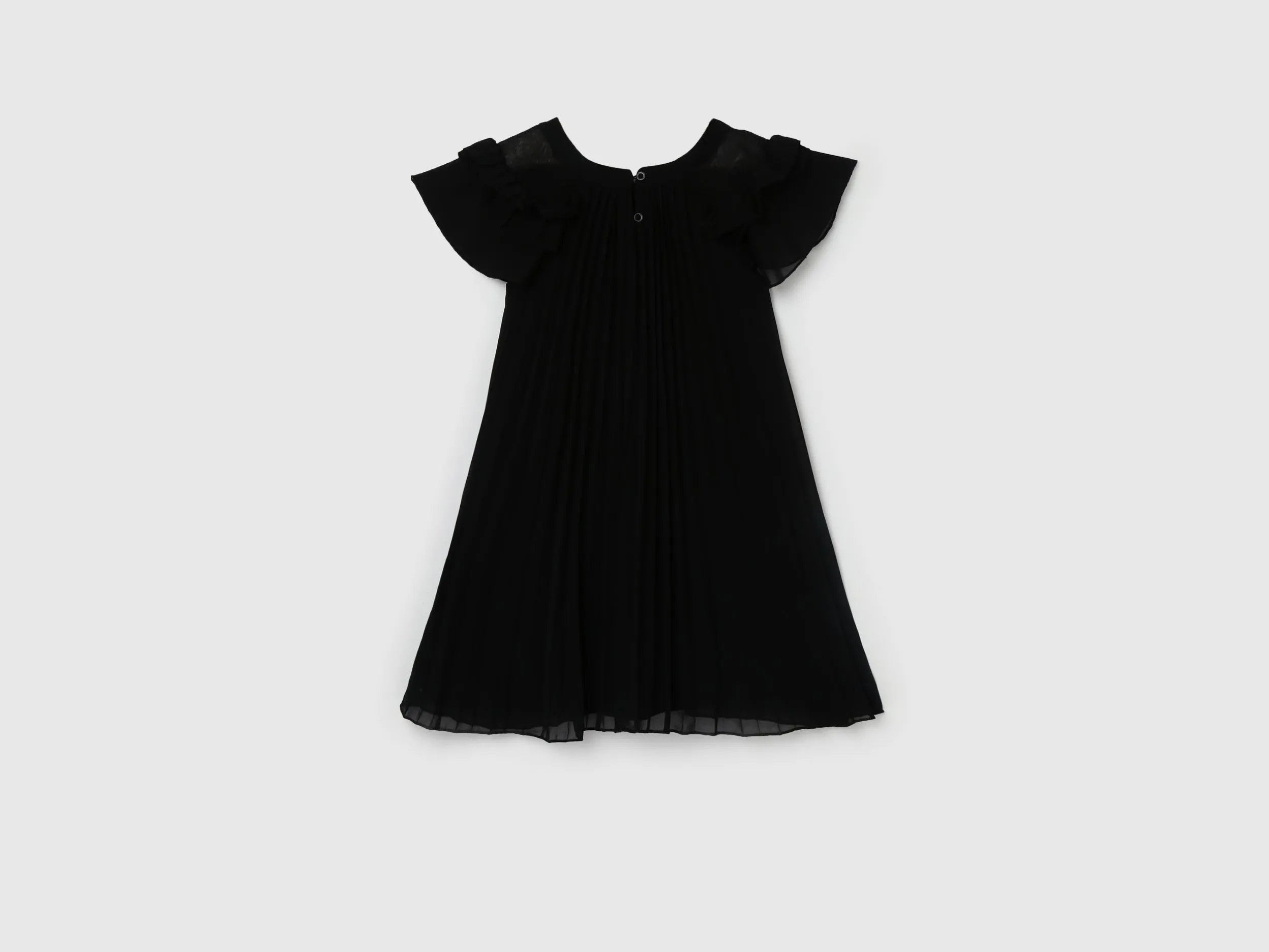 Girl's Regular Fit Round Neck Pleated Dresses
