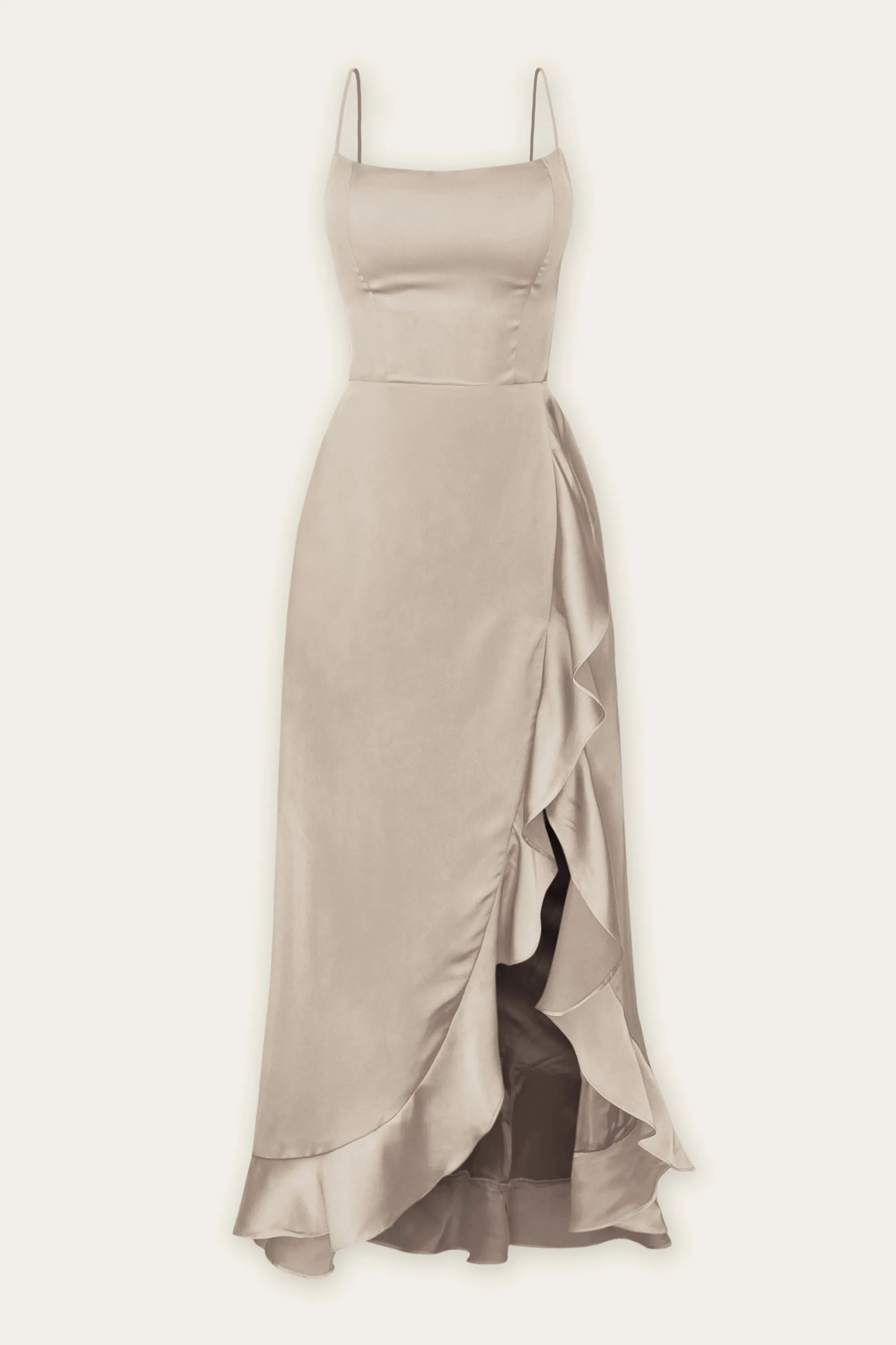 Gisele Open Back Ruffled Maxi Dress