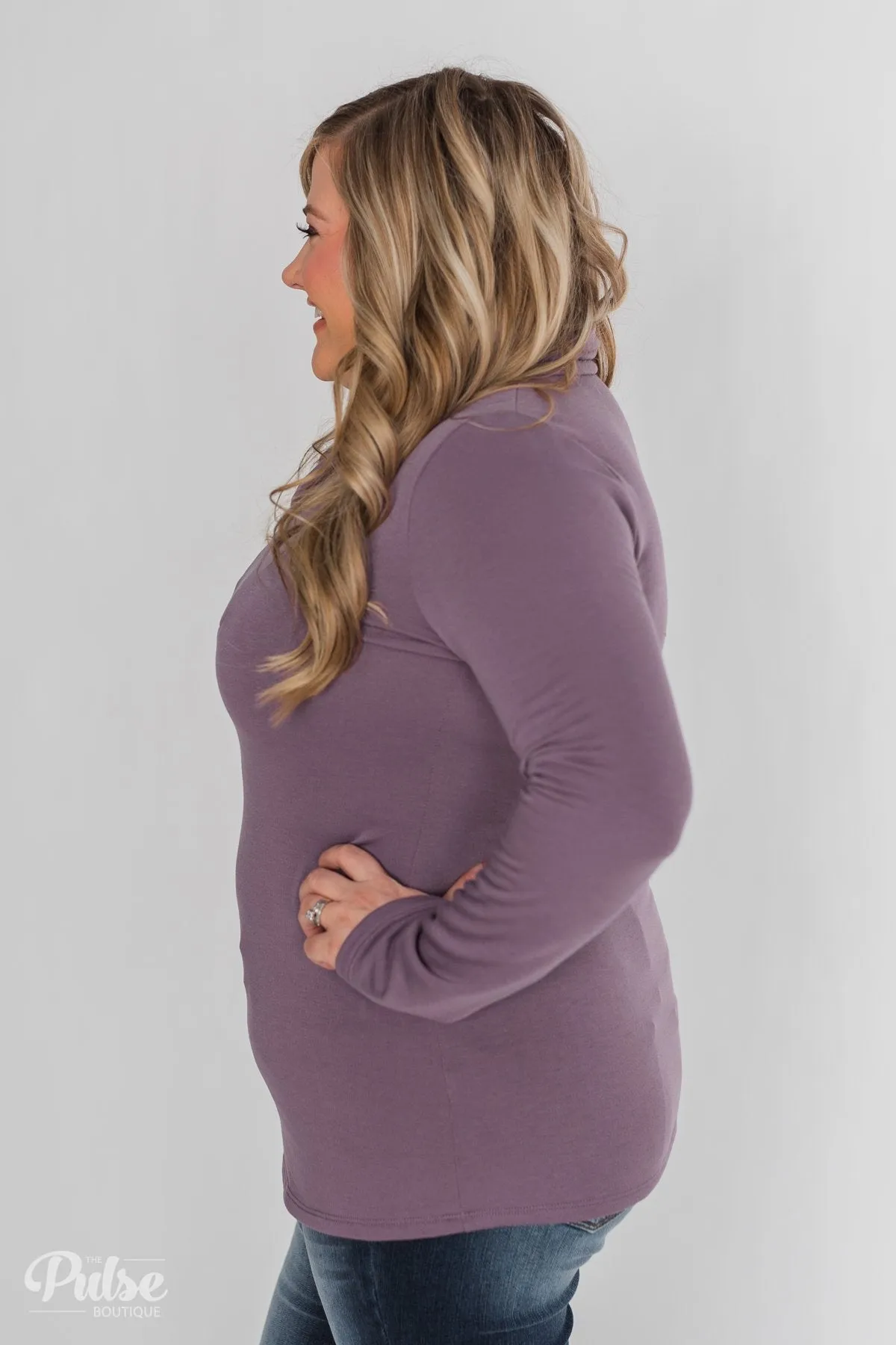Give Me Time Zipper Pullover Top - Purple