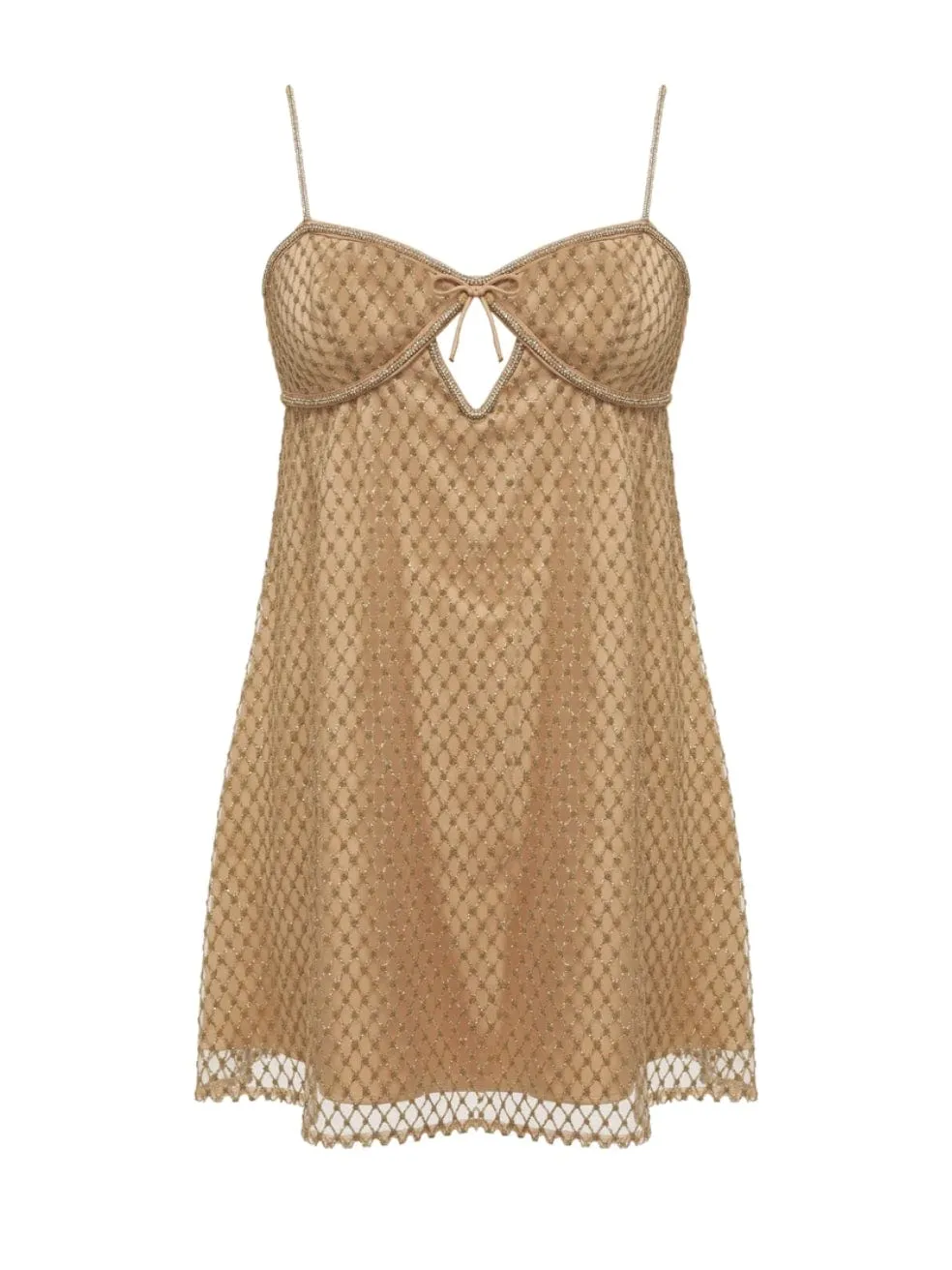 Glitter Slip Dress in Gold