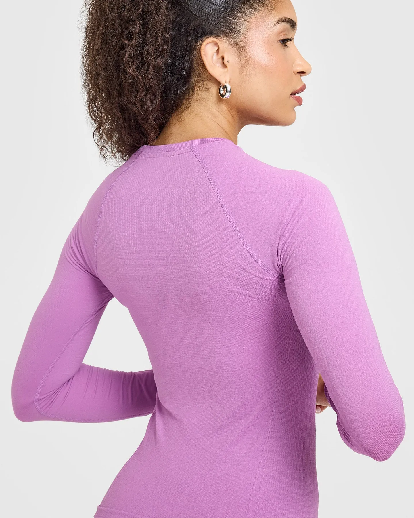 Go To Seamless Fitted Long Sleeve Top | Orchid Purple
