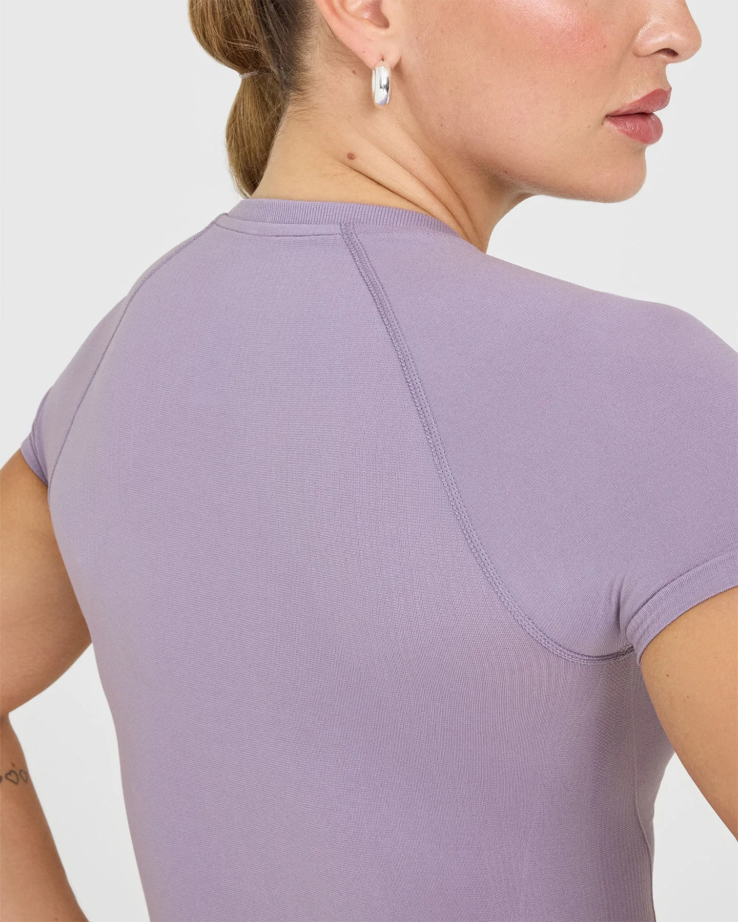 Go To Seamless Fitted Mid Top | Soft Purple