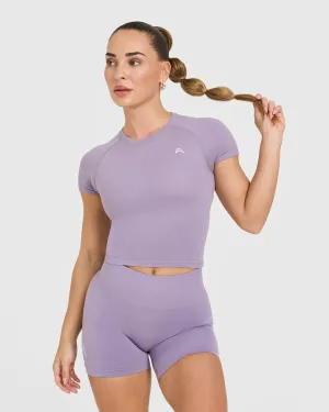 Go To Seamless Fitted Mid Top | Soft Purple