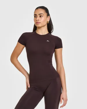 Go To Seamless Fitted Top | Plum Brown