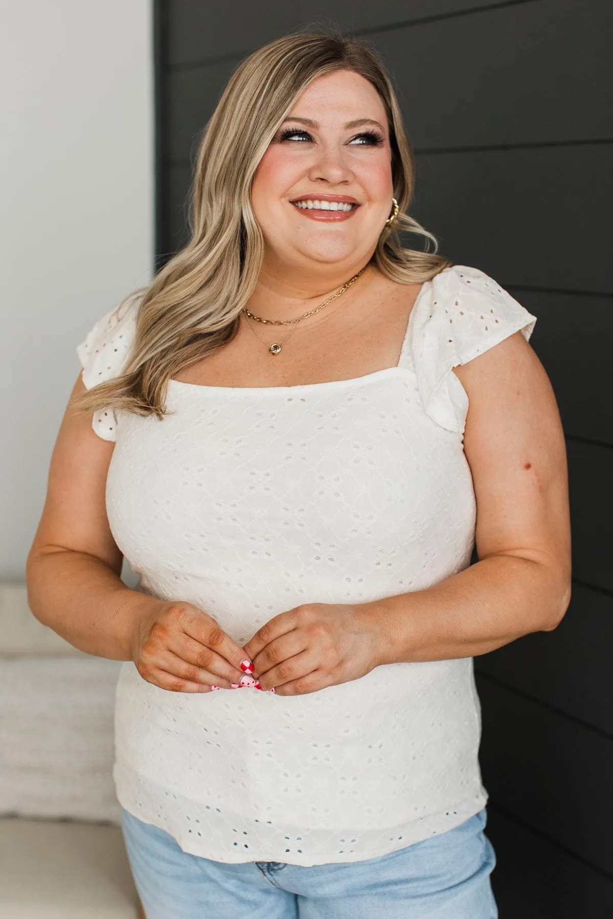 Go With Grace Tank Top- Ivory