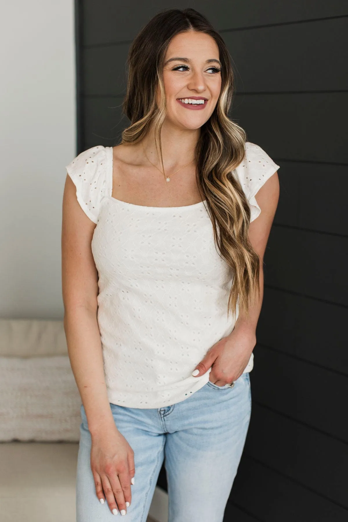 Go With Grace Tank Top- Ivory
