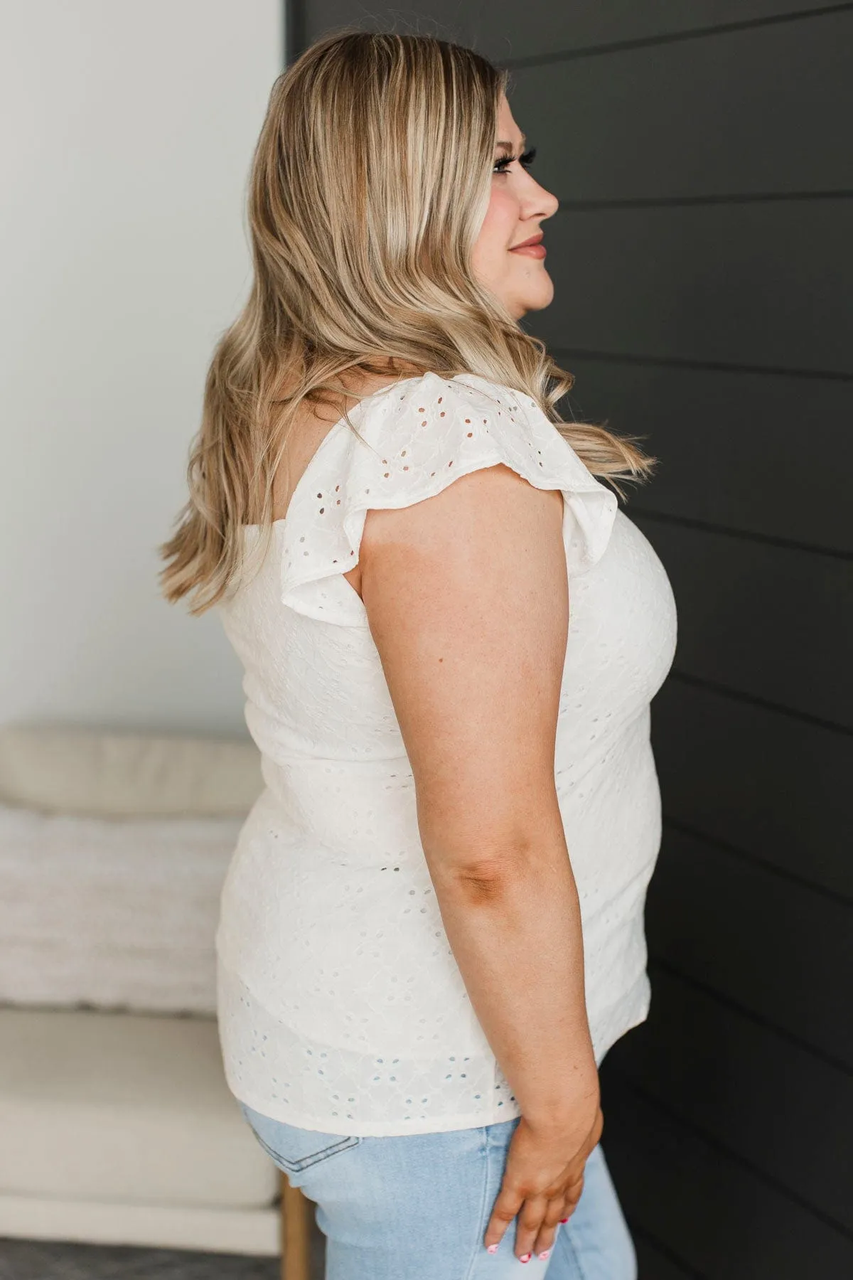 Go With Grace Tank Top- Ivory