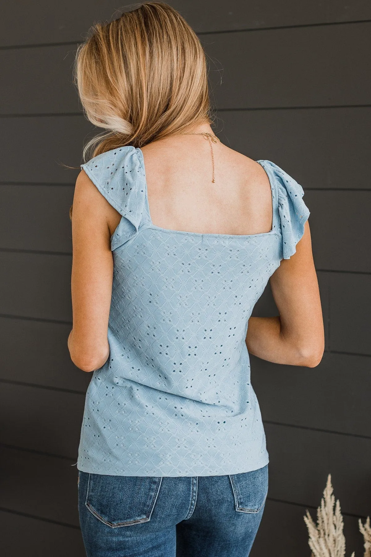 Go With Grace Tank Top- Light Blue