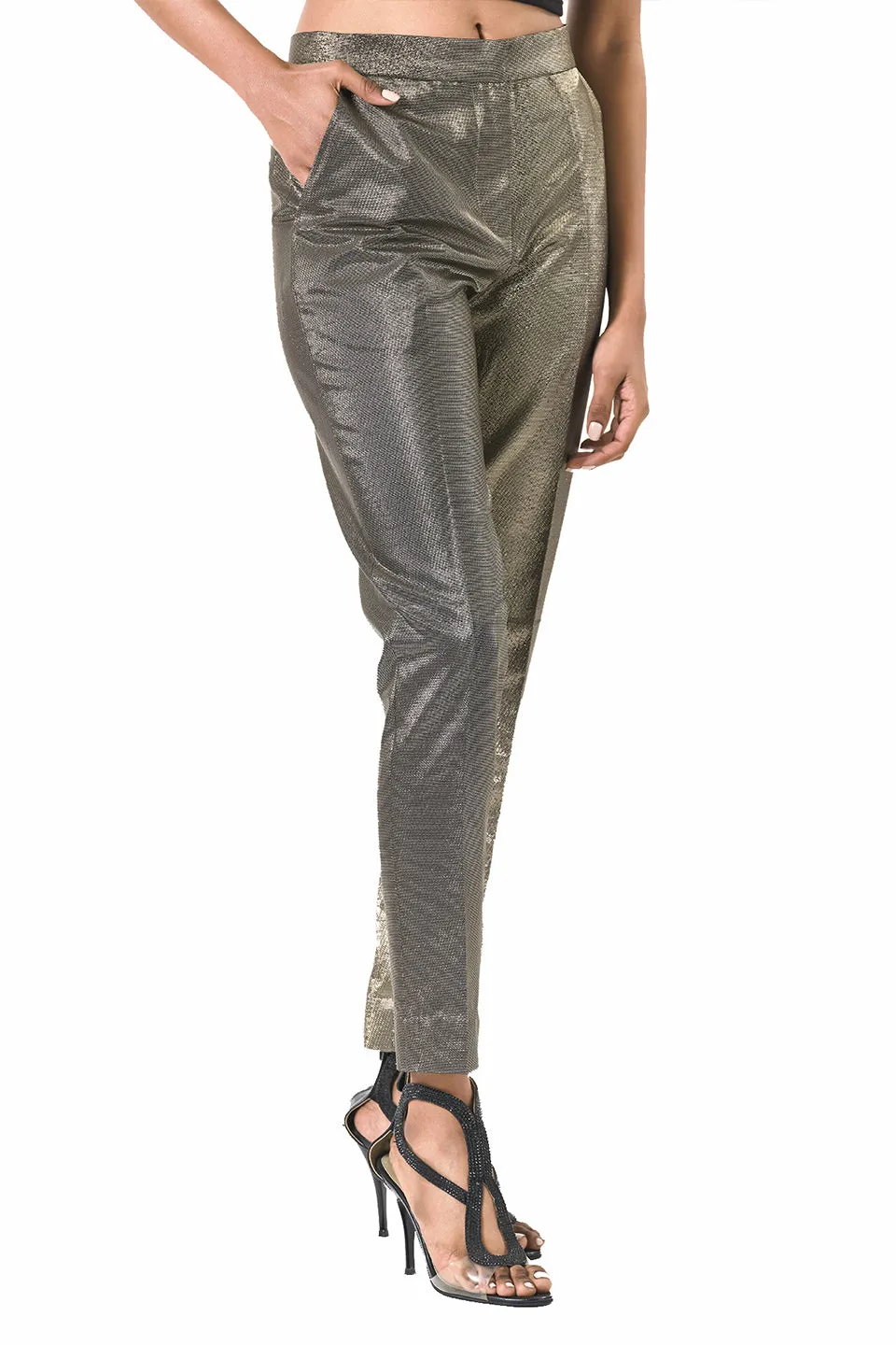 Gold Tailored fit trousers