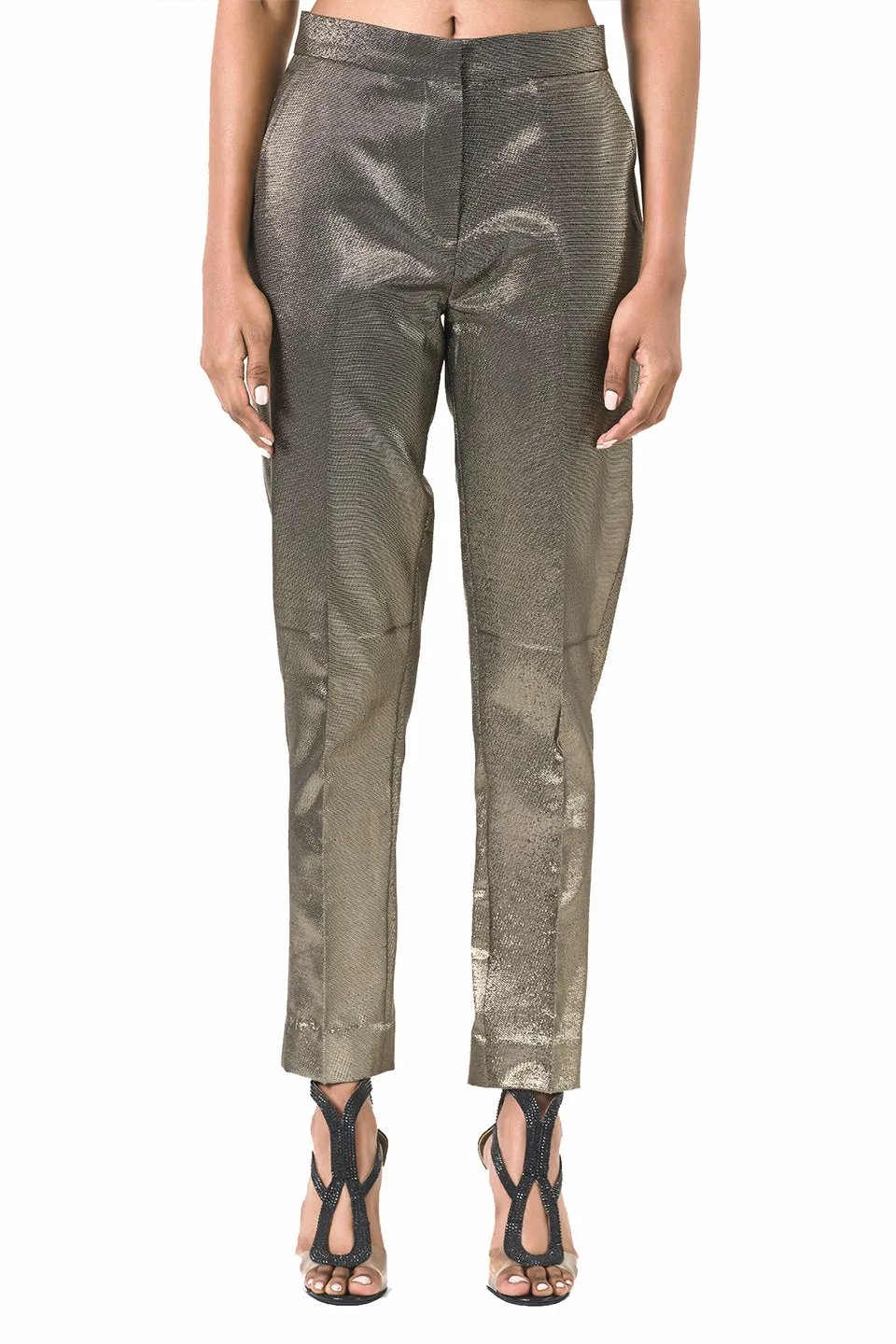 Gold Tailored fit trousers