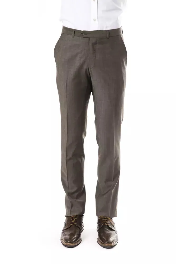 Gray Wool Mens Pants