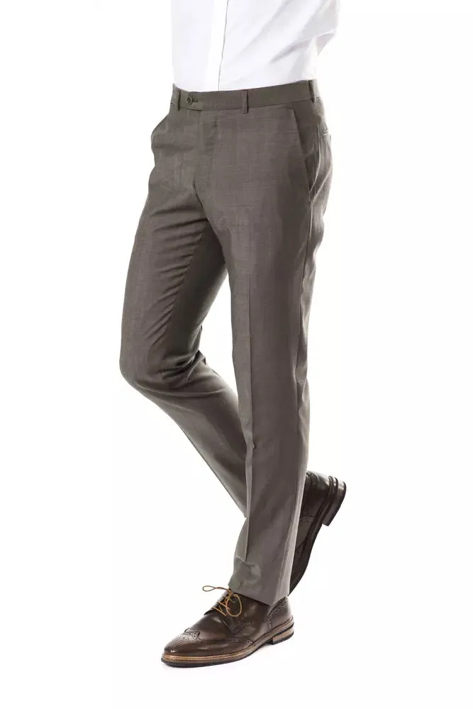 Gray Wool Mens Pants