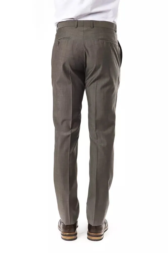 Gray Wool Mens Pants