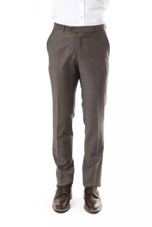 Gray Wool Mens Pants