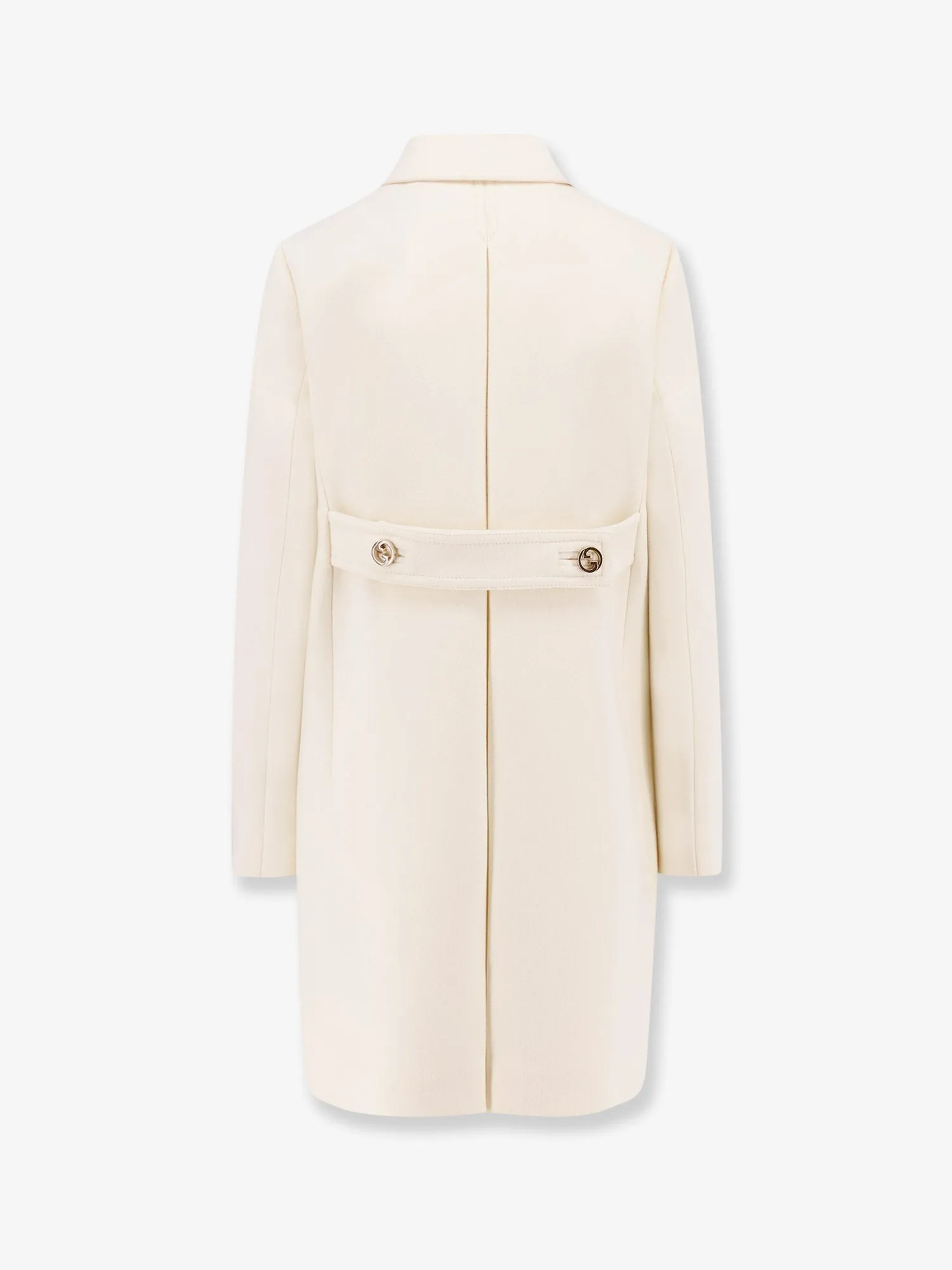 Gucci Wool Coat With Interlocking Gg Buttons