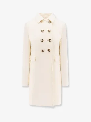 Gucci Wool Coat With Interlocking Gg Buttons