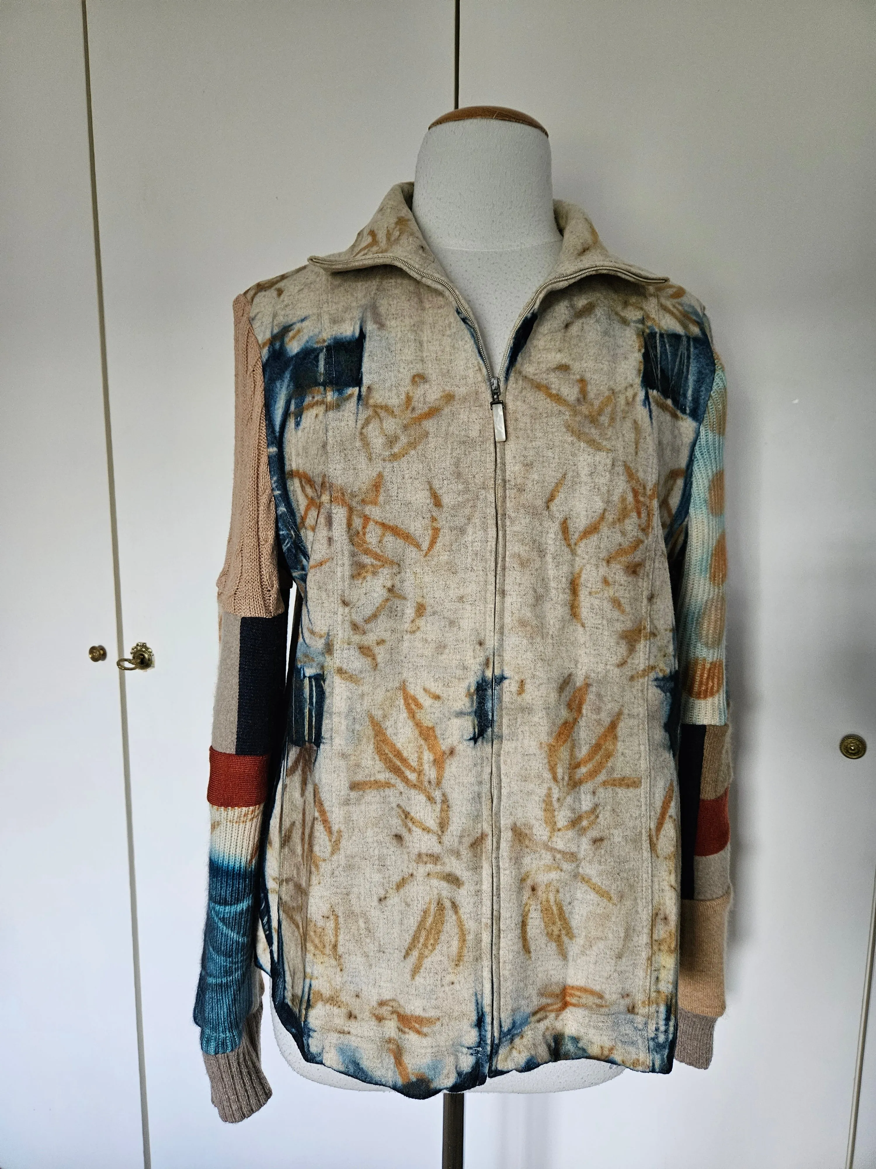 Harvest Moon Ecoprint Cashmere Jacket - Solstice Slumber