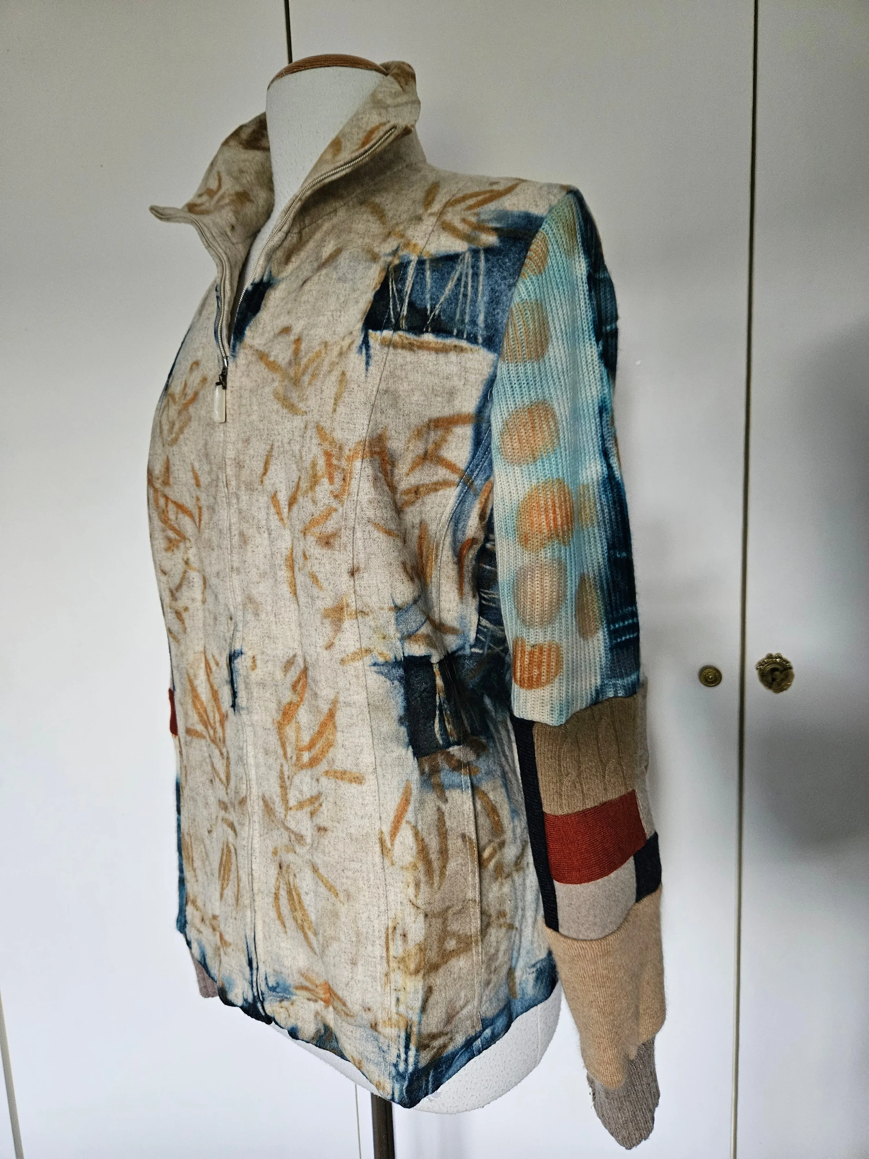 Harvest Moon Ecoprint Cashmere Jacket - Solstice Slumber