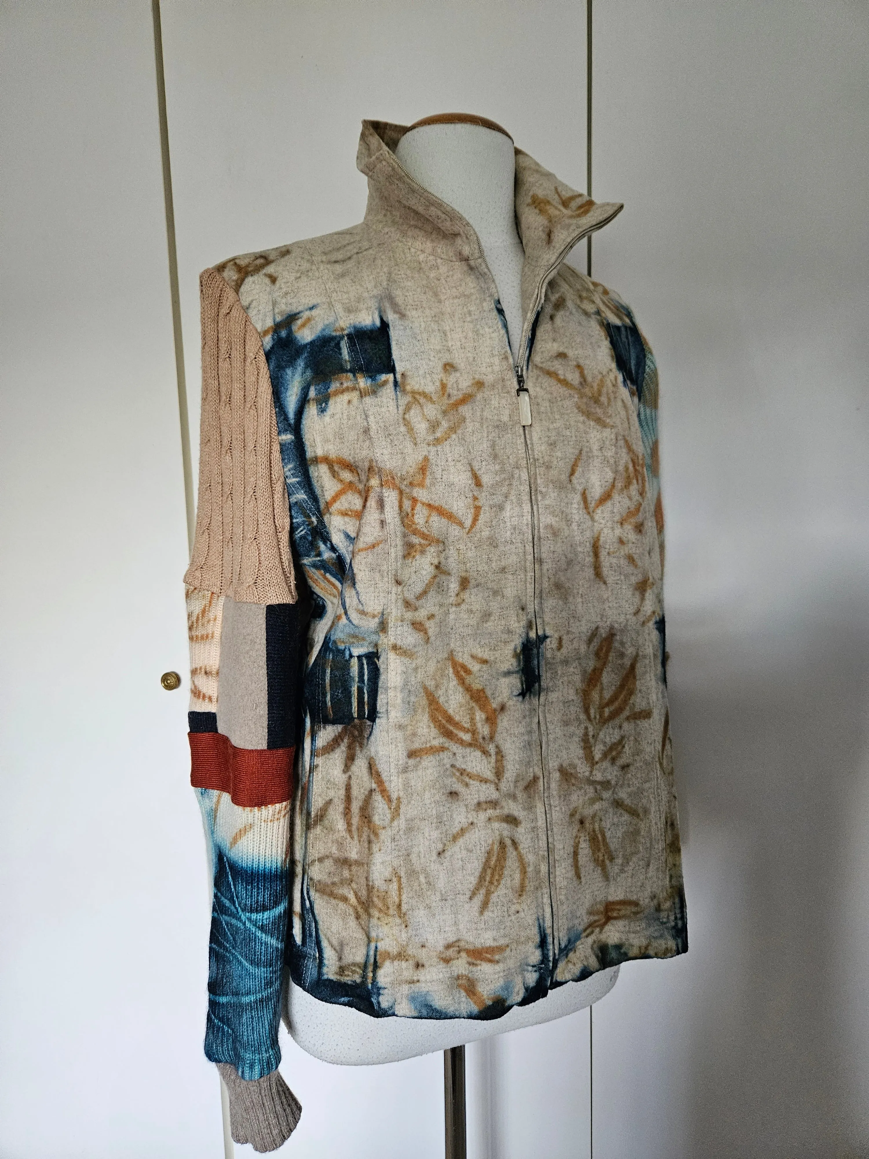Harvest Moon Ecoprint Cashmere Jacket - Solstice Slumber