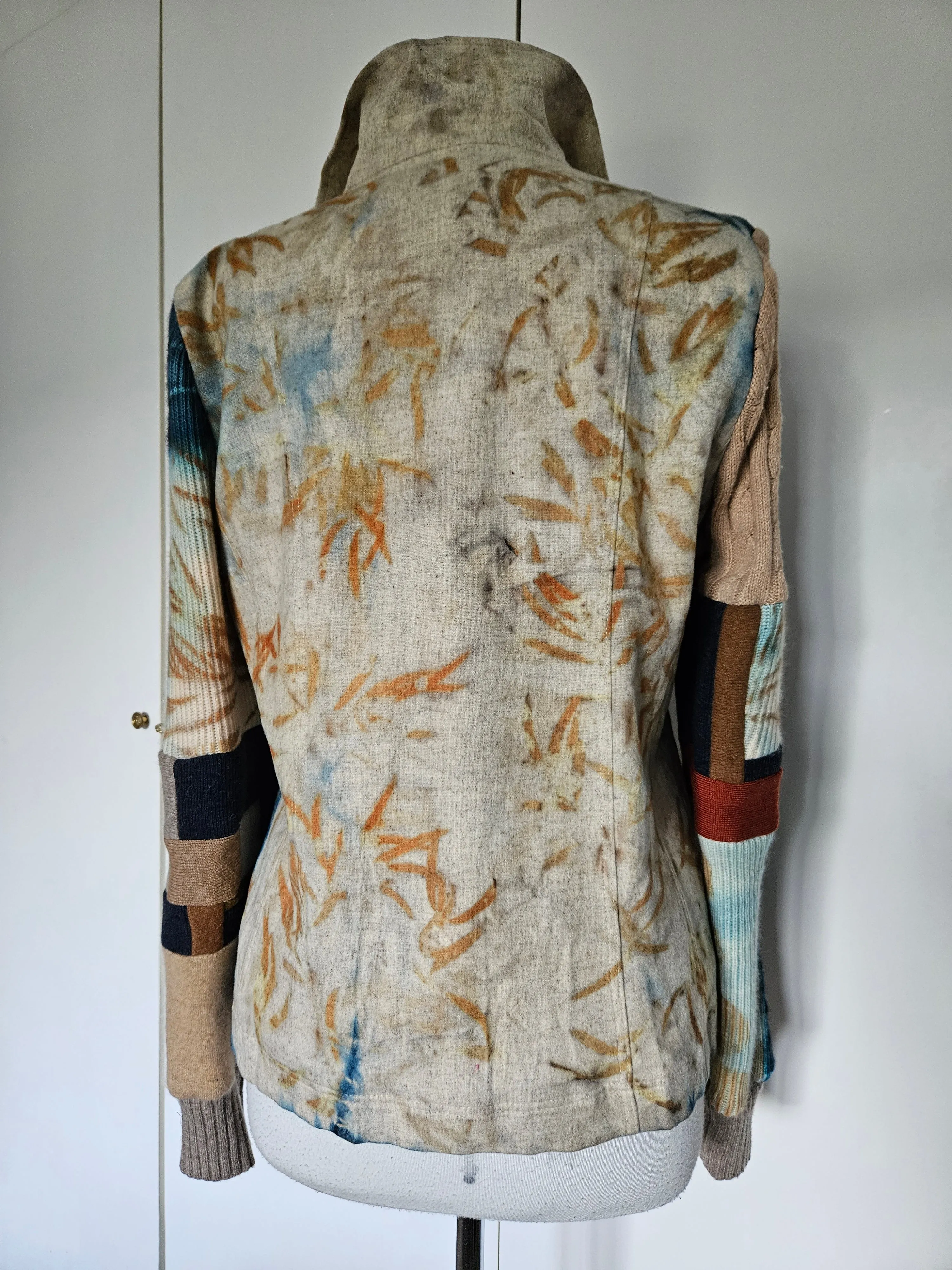 Harvest Moon Ecoprint Cashmere Jacket - Solstice Slumber