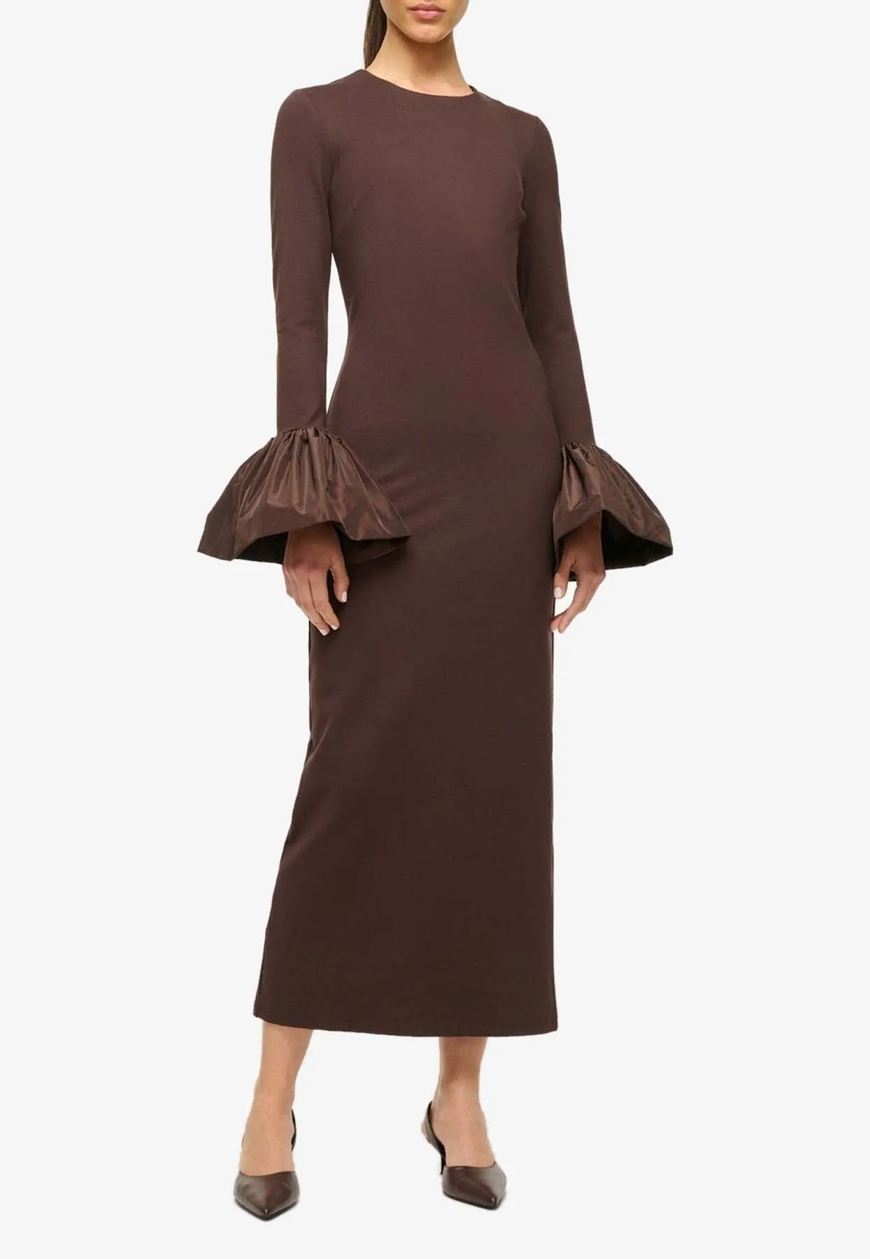 Hawthrone Long-Sleeved Midi Dress