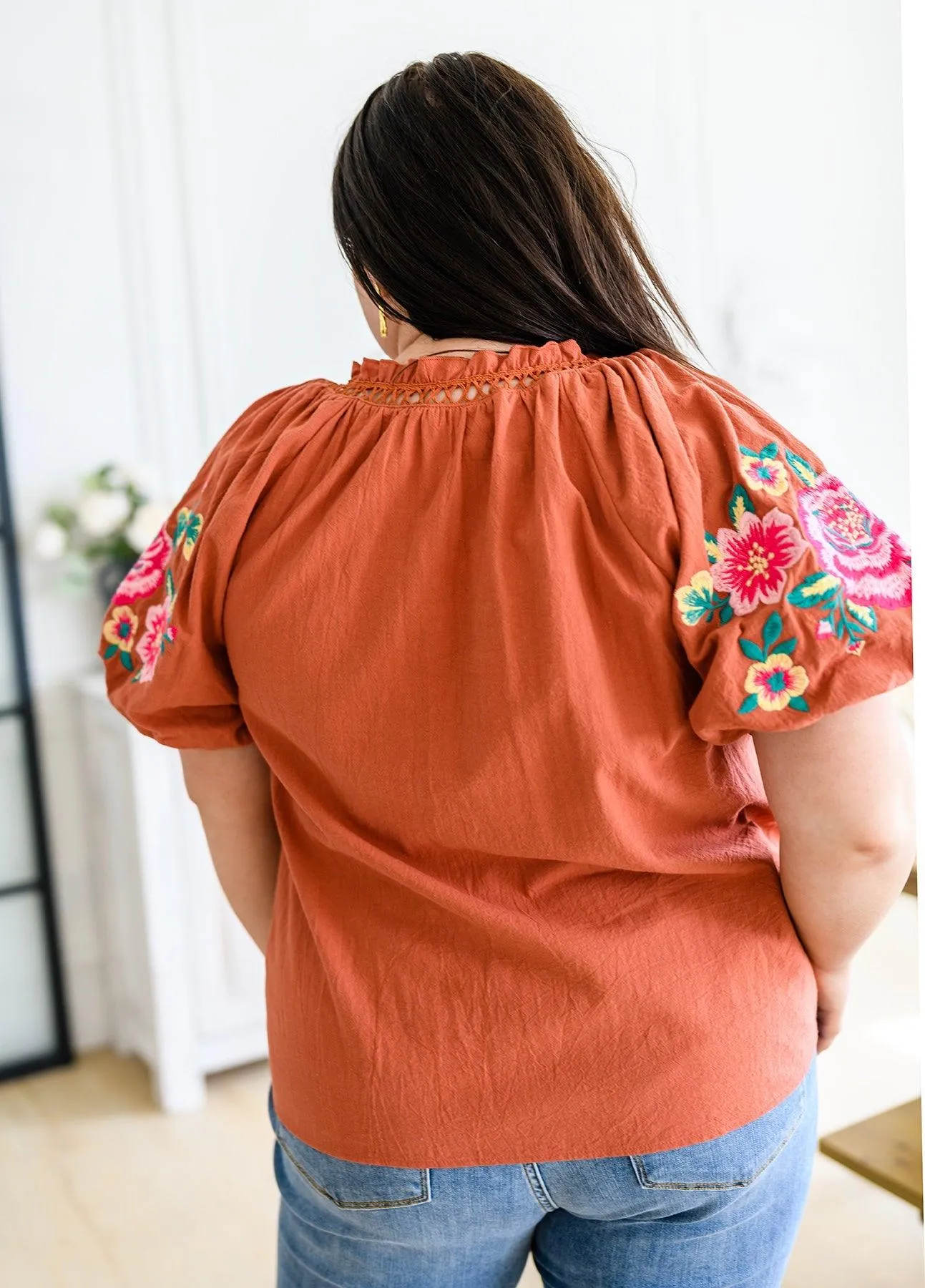 Hazel Blues® | Luisa Embroidered Blouse