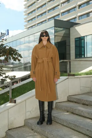 HENRI SHORT WOOL COAT WITH RAGLAN SLEEVES