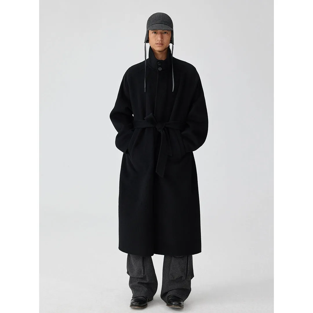 High-Neck Wool Coat