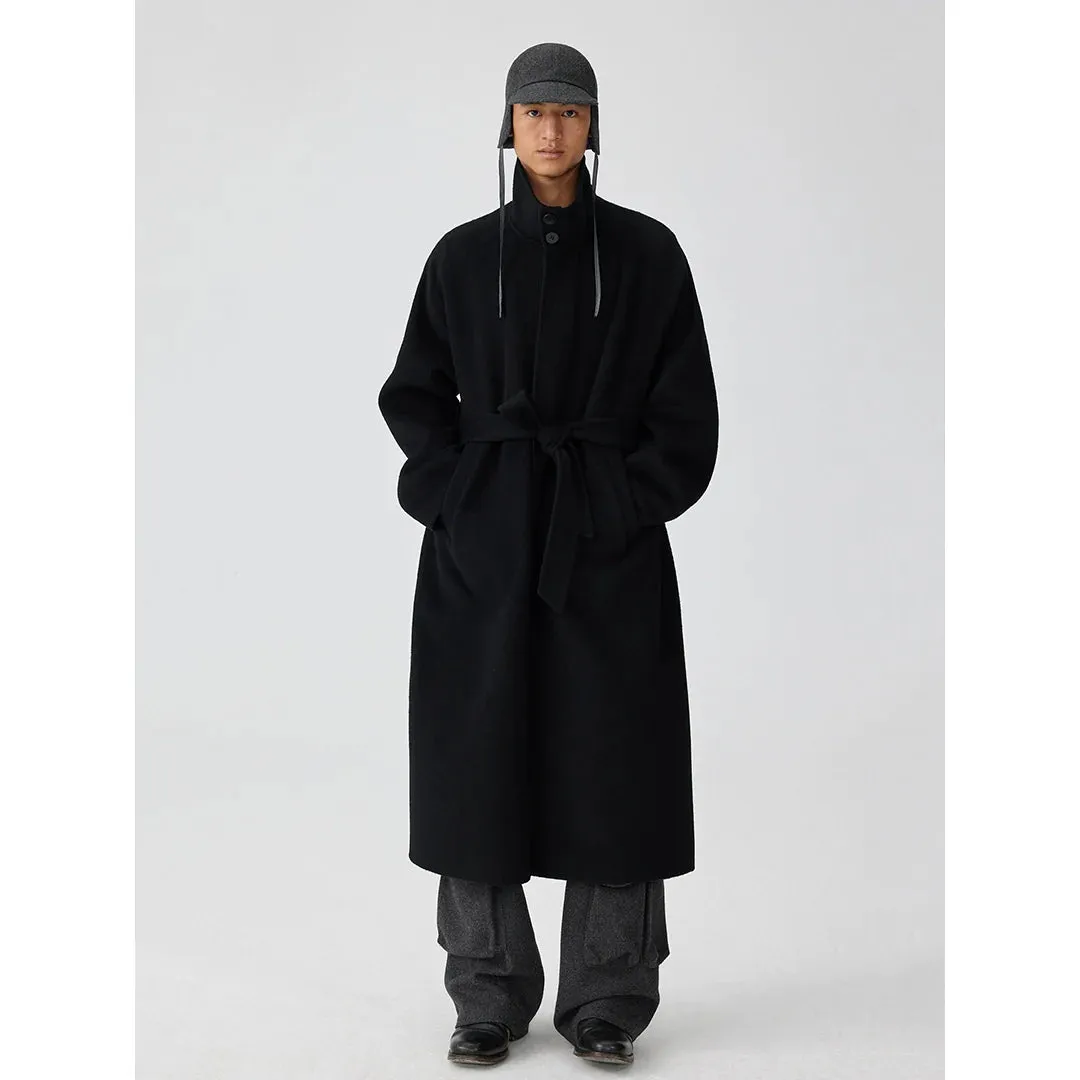 High-Neck Wool Coat