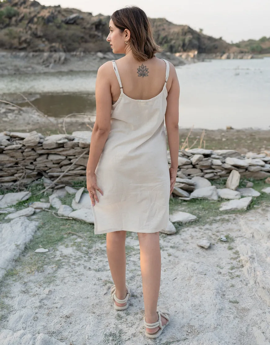Ivory Cream Slip Dress