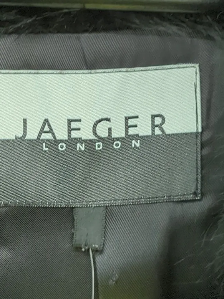 Jaeger Women's Jacket M Black Wool with Cotton