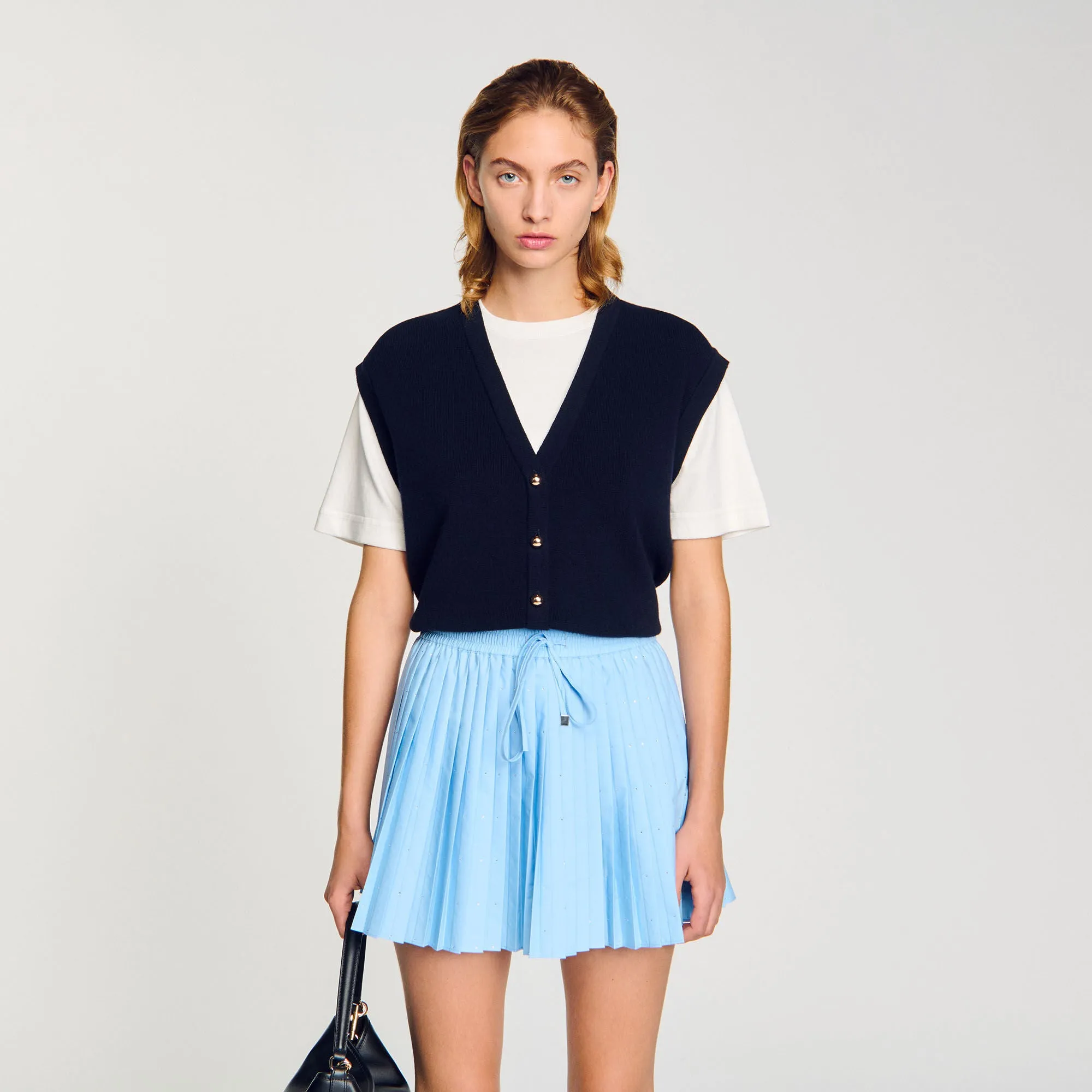Jonas Two-Tone Wool And Cashmere Jumper Dark Navy