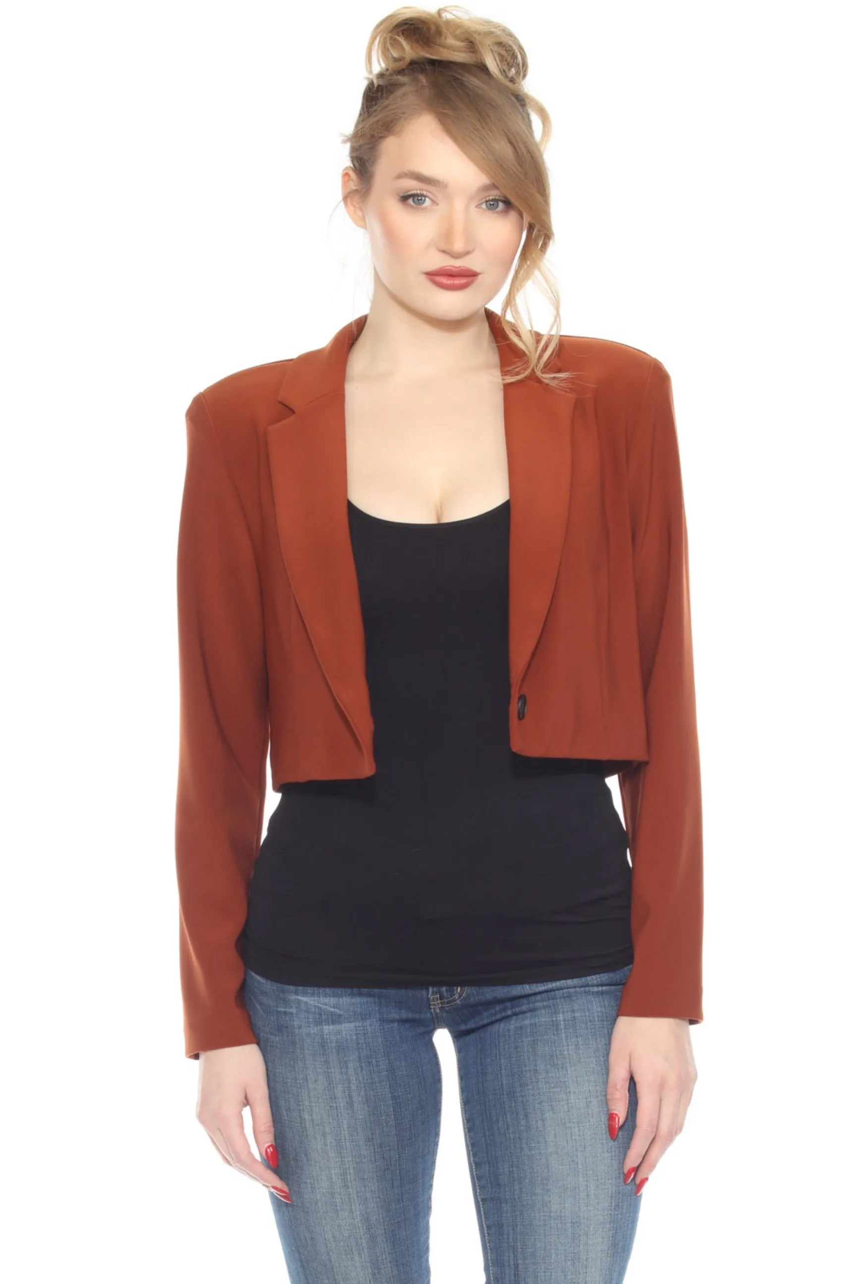 Joseph Ribkoff Cinnamon Cropped Blazer Jacket 243214