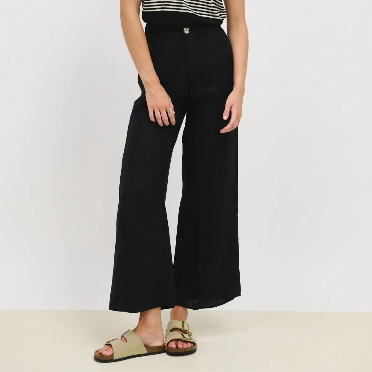 Jude Linen Pants (Black)