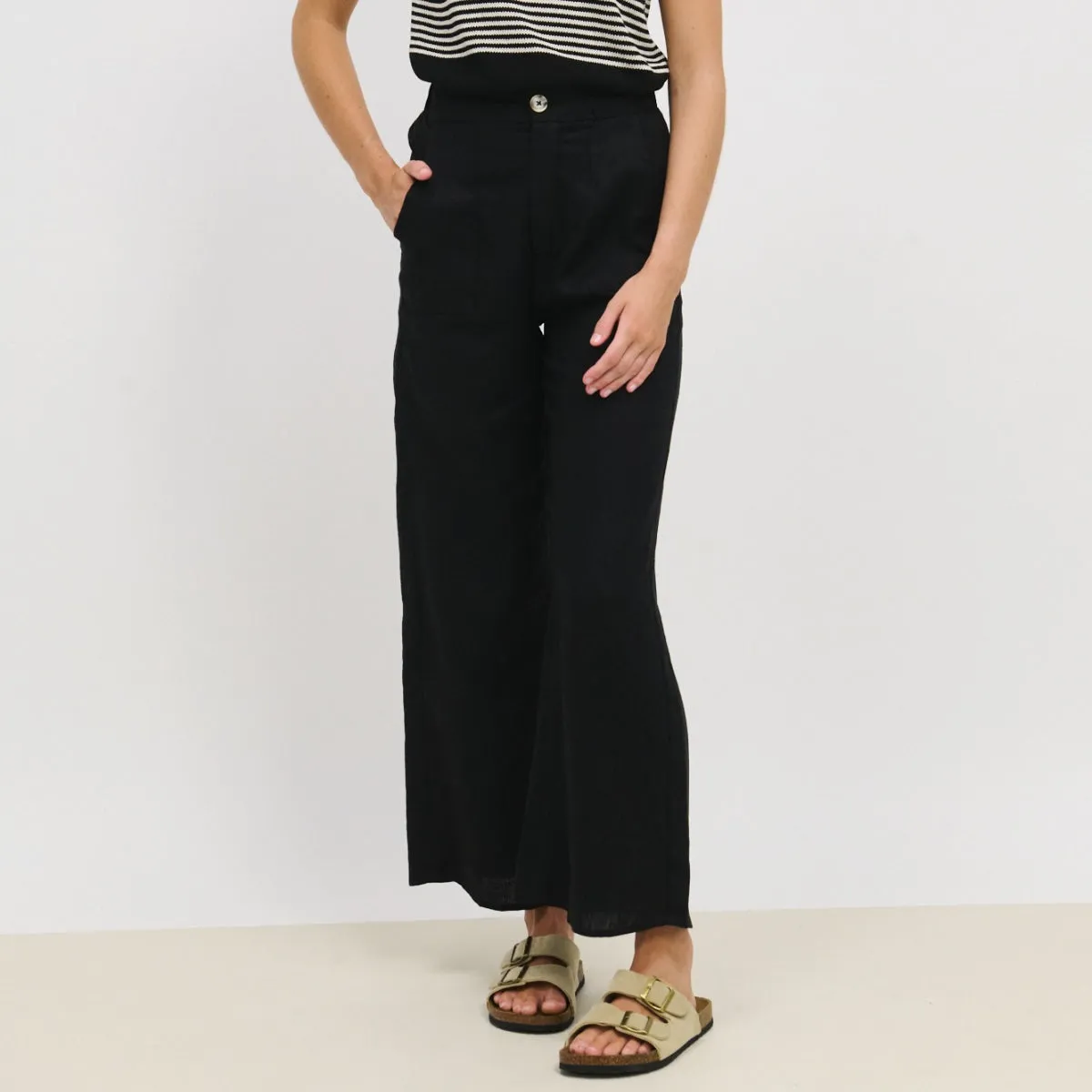 Jude Linen Pants (Black)