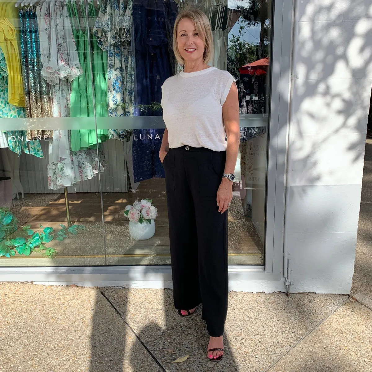 Jude Linen Pants (Black)
