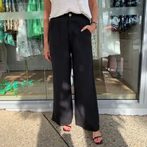 Jude Linen Pants (Black)