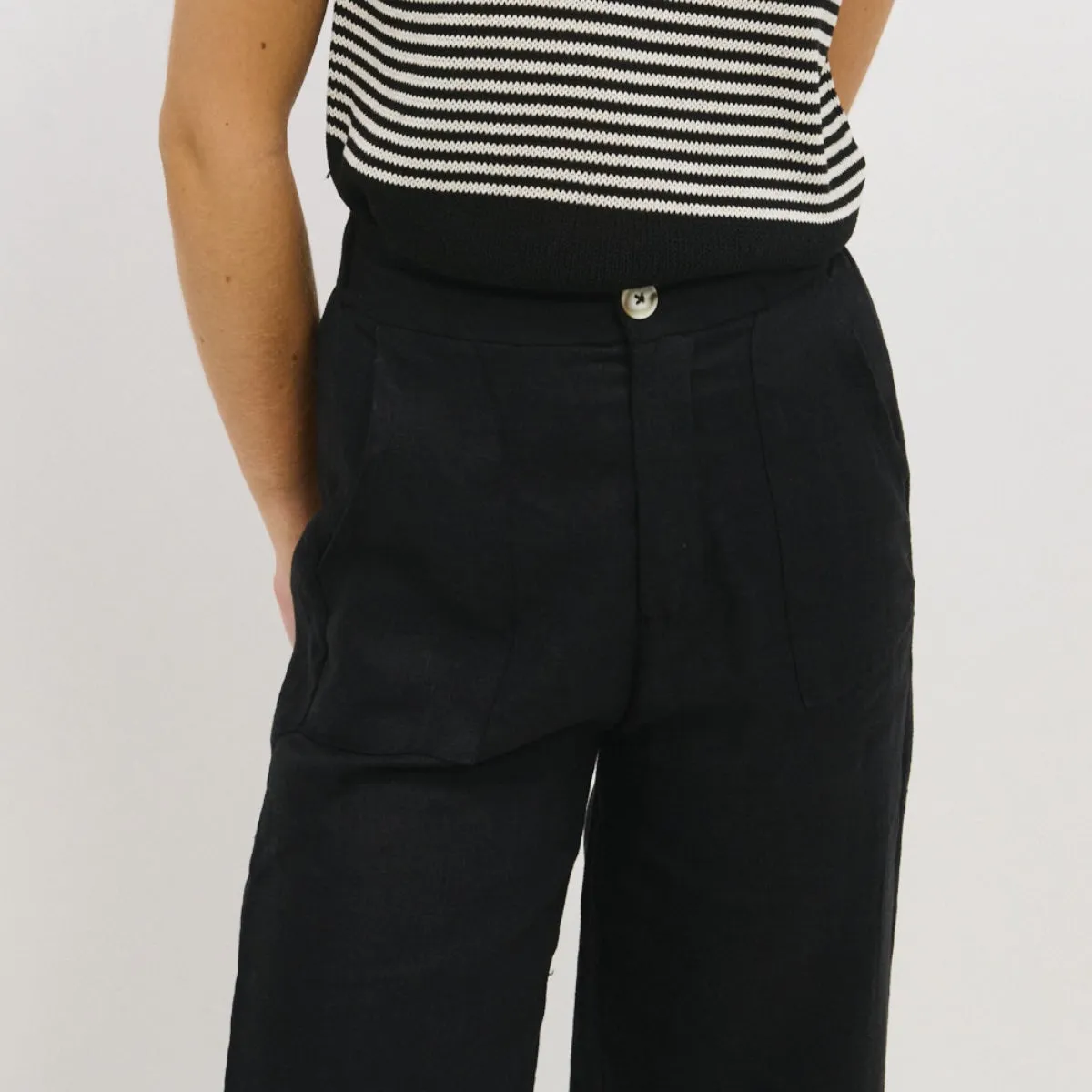Jude Linen Pants (Black)